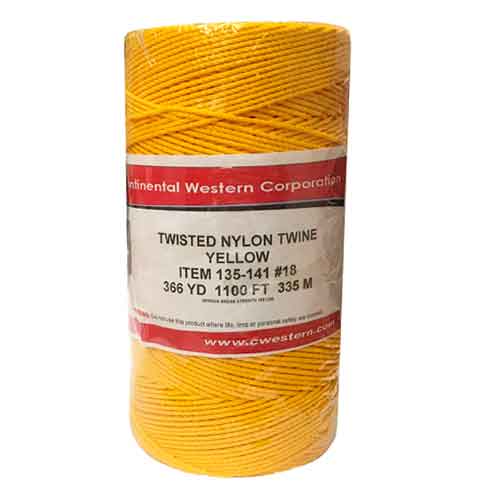 Yellow #18 x 1100' Twisted Nylon Seine Twine