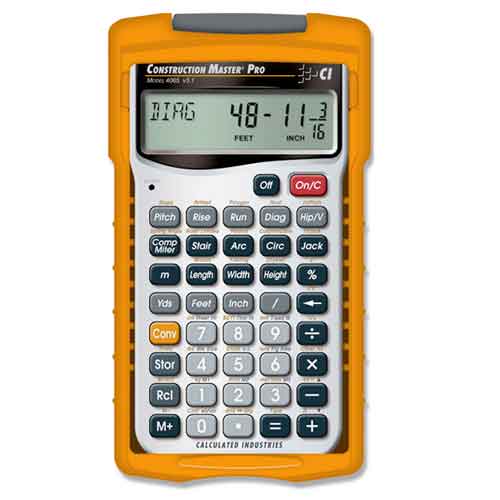 Calculated Industries Construction Master Pro calculator with case