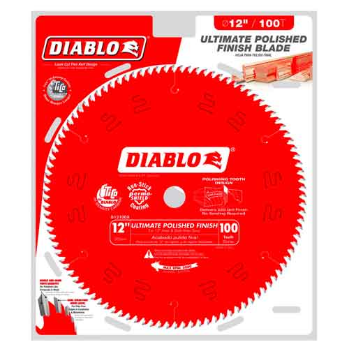 Diablo Tools D12100X 12" x 100T Ultimate Flawless Finish Blade - Pack