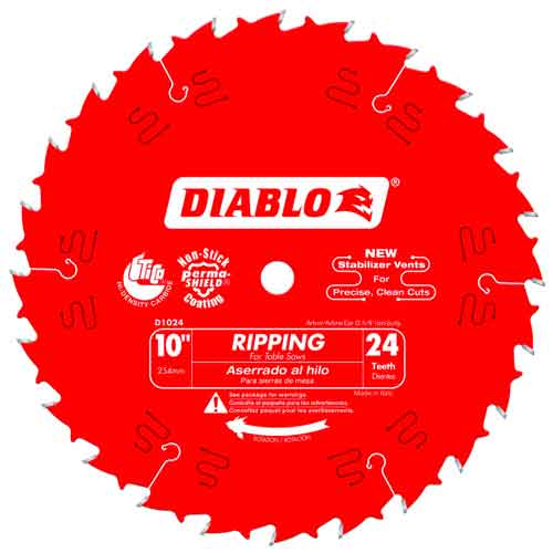 Diablo D1024X 10" x 24T Carbide Ripping Blade