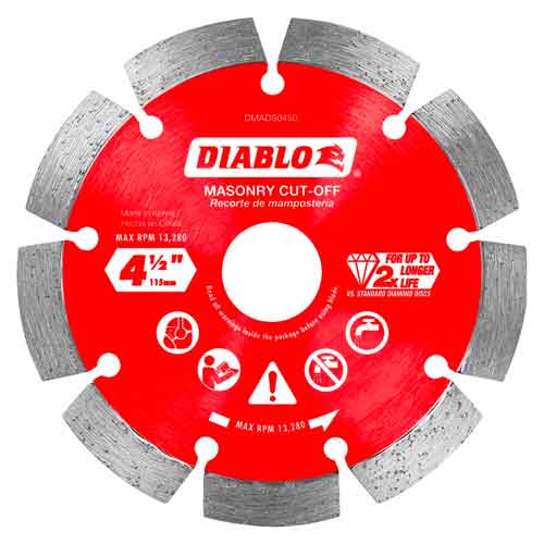 Diablo Tools DMADS0450 4-1/2" Diamond Segmented Cut-Off Blade