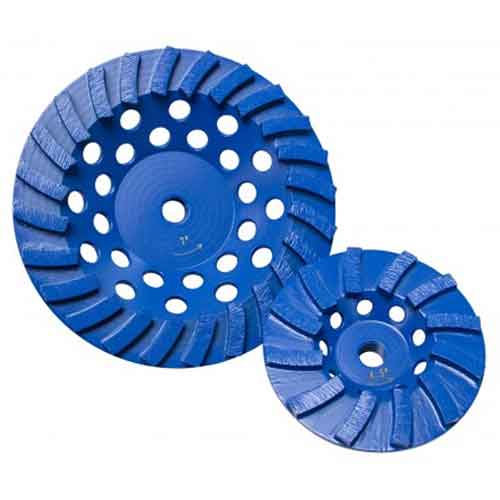 Diamond Products 90079 4-1/2" X 5/8-11 Star Blue Spiral Turbo Cup Grinders - 12 Seg