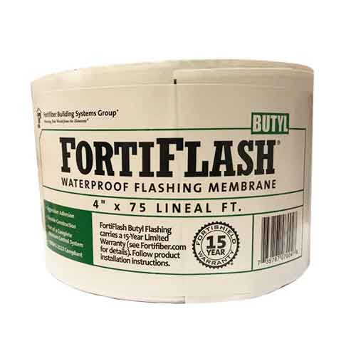 4" x 75' Butyl FortiFlash Flashing Membrane