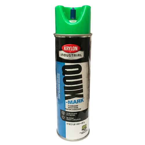 Krylon Quik-Mark&trade; 17 oz. Water-Based Inverted Marking Paint, Fluorescent Safety Green
