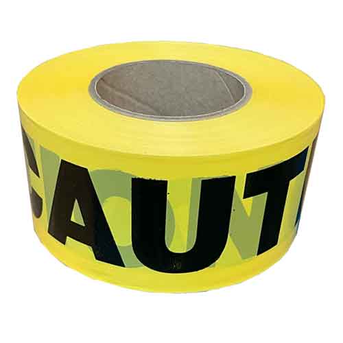 3" x 1000' x 2mil Yellow Caution Barricade Tape