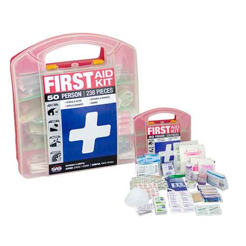 SAS Safety #6050 50 Person First Aid Kit - Plastic Case 