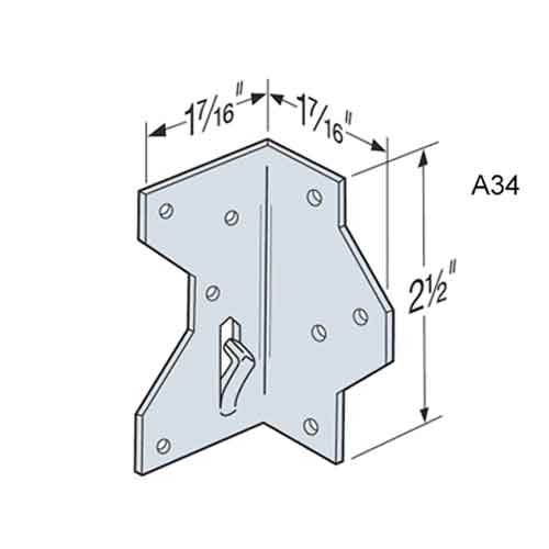 Simpson Strong Tie A34 Angle Dimensions