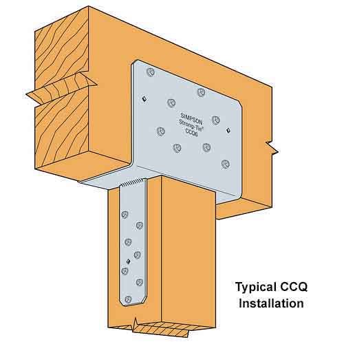 Typical Simpson Strong-Tie CCQ Column Cap Installation