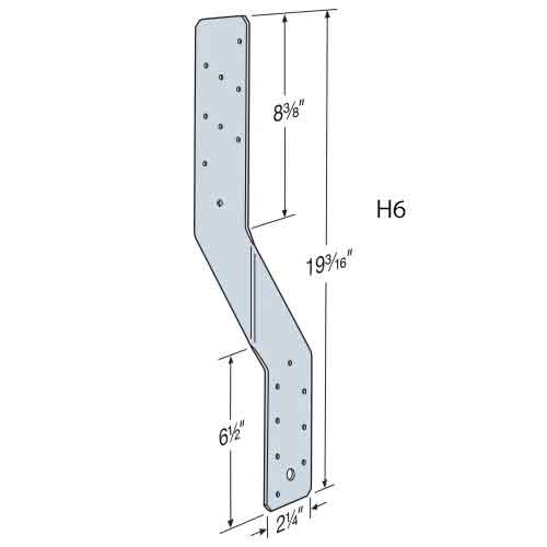 Simpson Strong-Tie H6 Clip Dimensions