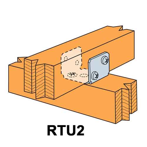 Simpson Strong-Tie RTU2 Rigid Tie - Installation Rafter View