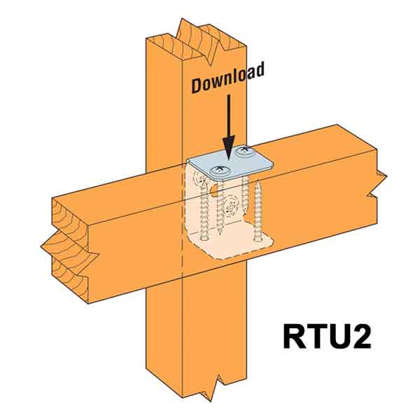 Simpson Strong-Tie RTU2 Rigid Tie - Installation Joist View