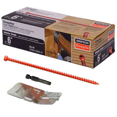 Simpson Strong-Tie SDWC15600-KT 6" Strong Drive&reg; Structural Screws