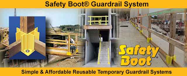 Safety Boot Temporary Guard Rail System