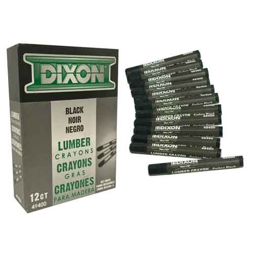 Dixon 49400 Black Lumber Crayons (12/box)
