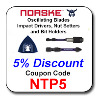 Norske Oscillating Blade and Impact Driver Bit Coupon