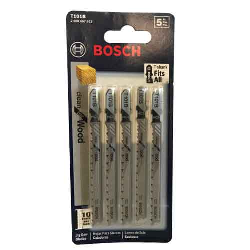 Bosch T101B T-Shank Jig Saw Blades - Pack of 5 Blades