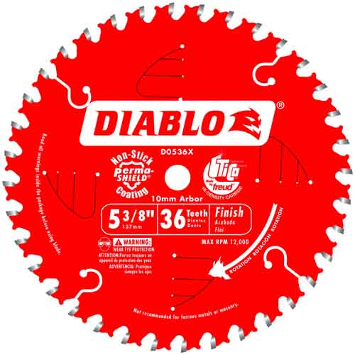 Diablo® Tools 5-3/8" x 36T D0536X Finish Trim Saw Blade