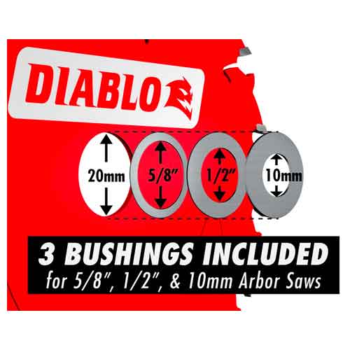 Freud Diablo D053830FMX 5-3/8" Carbide Steel Demon Saw Blade - Bushings