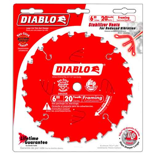 Diablo Tools D0620X 6" Carbide Framing Saw Blades - Pack