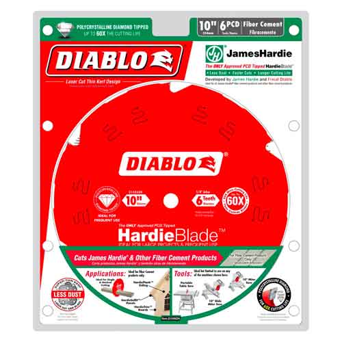 Diablo Tools D1006DH 10" x 6T Hardie Blade - Pack