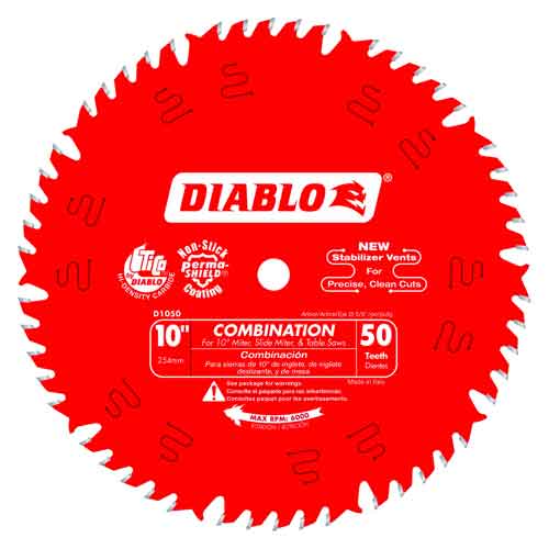 Diablo D1050X 10" x 50T Combination Blade