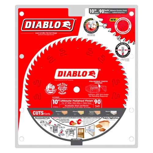 Diablo Tools D1090X 10" x 90T Ultimate Flawless Finish Blade - Pack