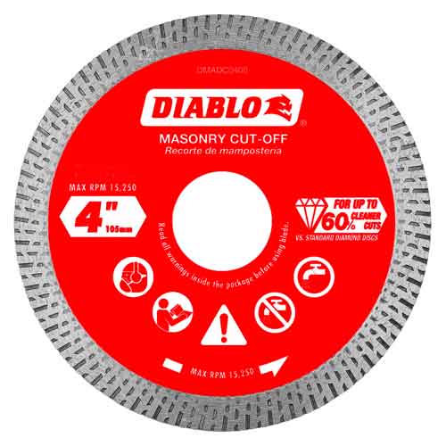 Diablo Tools DMADC0400 4" Continuous Rim Diamond Blade