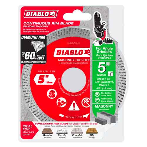 Diablo Tools DMADC0500 5" Continuous Rim Diamond Blade - Package