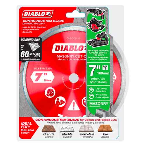 Diablo Tools DMADC0700 7" Continuous Rim Diamond Blade - Package