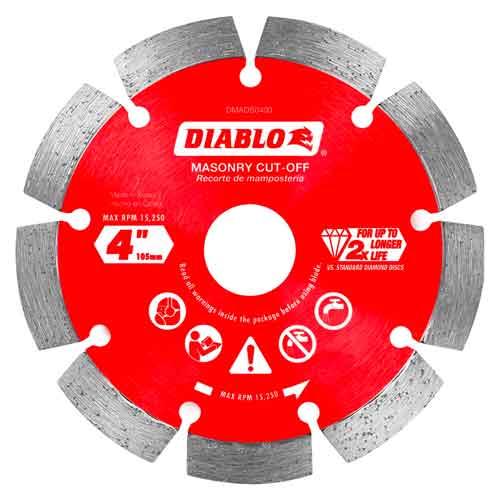 Diablo Tools DMADS0400 4" Segmented Diamond Blade