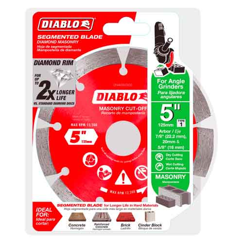 Diablo Tools DMADS0500 5" Segmented Diamond Blade - Package