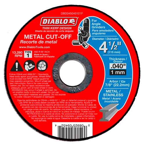  Diablo Tools DBD045040101F Metal Cut-Off Disc