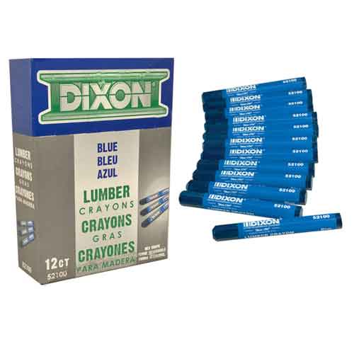 Dixon 49400 Lumber Marking Crayons, Black, 12-Pack