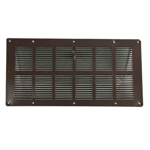 Famco VD816BR 8" x 16" Brown Foundation Vent with Damper