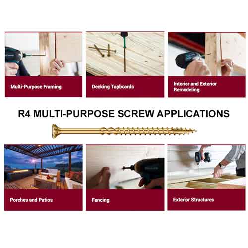 GRK R4 Multi-Purpose Framing Screw Applications
