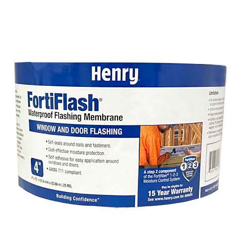 Fortifiber FortiFlash 25 mil 9x75' Self-Adhesive Waterproof Flashing  Membrane - Asphalt M705030 M705030 - The Home Depot