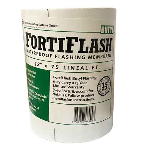 Fortifiber FortiFlash 25 mil 9x75' Self-Adhesive Waterproof Flashing  Membrane - Asphalt M705030 M705030 - The Home Depot