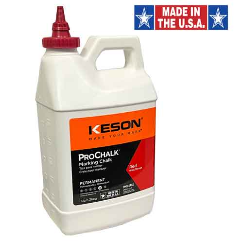 Keson PM103RED Level 4 Permanent Red Marking Chalk - 3 lb. 