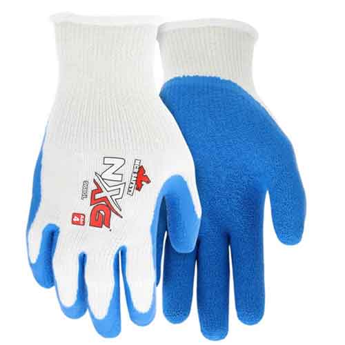 MCR Safety 9680XL X-Large Blue Latex Palm Gloves (Pair)