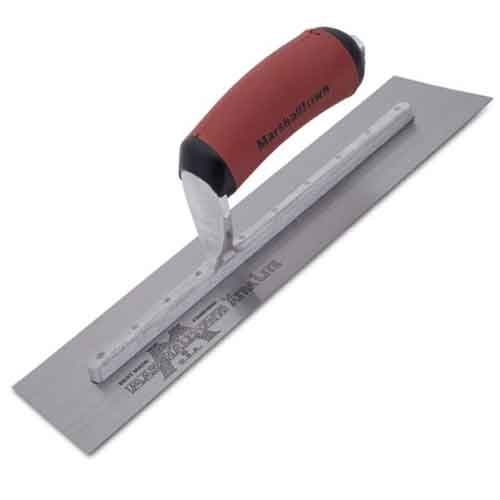 Marshalltown MXS56D 12" x 3" Finishing Trowel - Curved DuraSoft® Handle - Square End