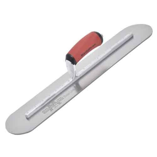 Marshalltown MXS81FRD 18" x 4" Finishing Trowel - Curved DuraSoft® Handle - Tri-Fully Rounded End
