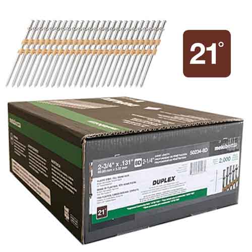 Metabo-HPT 50234-8D 2-3/4" x .131" (8D) Collated Duplex Nails (2000/Box)