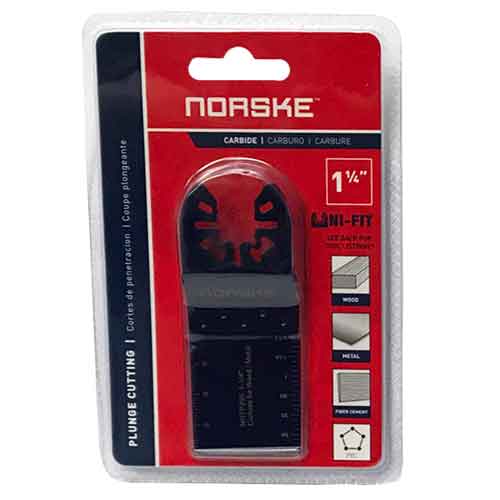 Norske NOTP205 1-1/4" Uni-Fit Carbide Multi Cutting Plunge Oscillating Blade