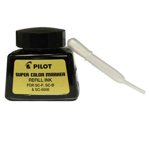 Pilot Pen SCRF-BLK Super Color Marker 30ml Black Refill Ink