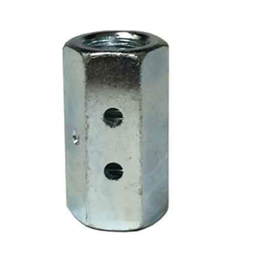 7/8" Hex Plated Coupling Nut with Witness Hole