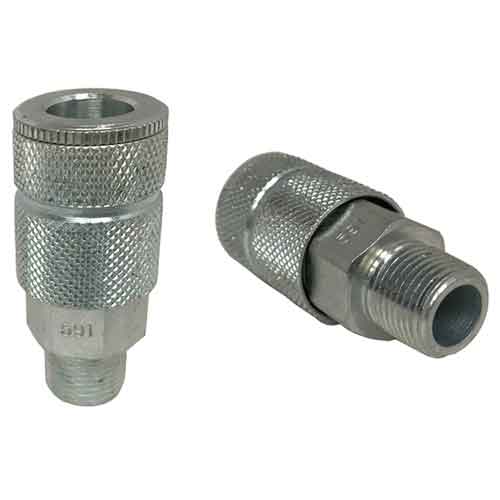 Coilhose 591 Female Coupler - 3/8" MPT x 3/8" Auto Style Body