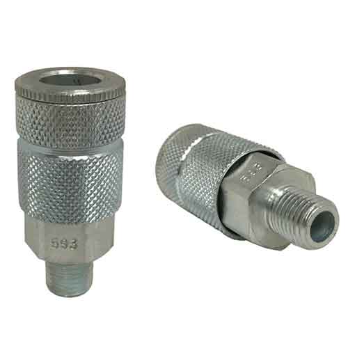 Coilhose 593 Female Coupler - 1/4" MPT x 3/8" Auto Style Body 