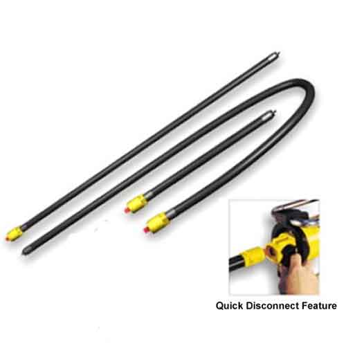 Oztec Flexible Vibrator Shaft with Quick Disconnect Coupler
