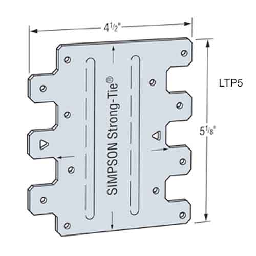 Simpson LTP5 Plate Dimensions