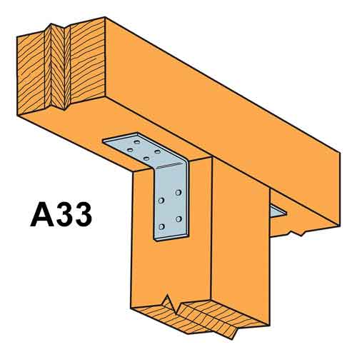 Simpson Strong-Tie A33 Angle Clip Illustration
